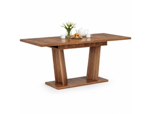 Table à manger extensible,120-160x80x76 cm,mdf,marron foncé effet bois