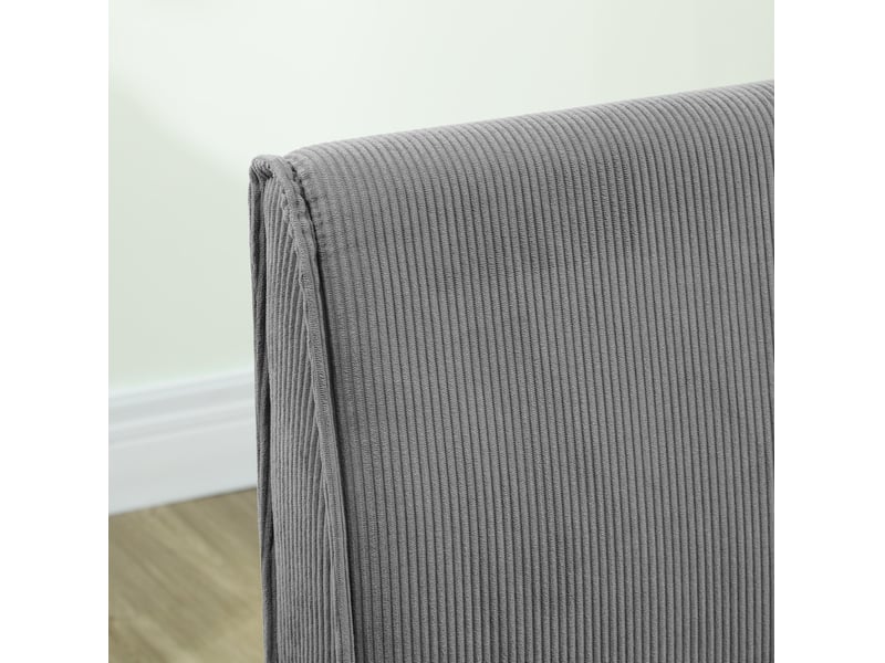  Canapé 2 places 110x62x85 cm sans accoudoirs polyester gris  - Conforama D