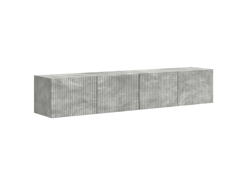  Meuble tv - banc tv - meuble de rangement mural 2 pcs béton bois d'ingénierie  - Conforama A