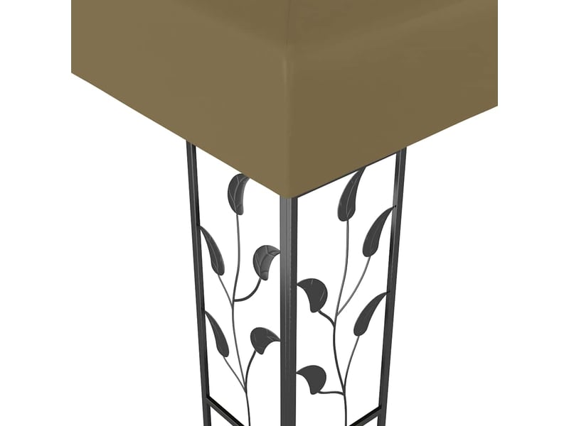  Tonnelle avec guirlande lumineuse à led 3x3 m taupe cf62467  - Conforama E