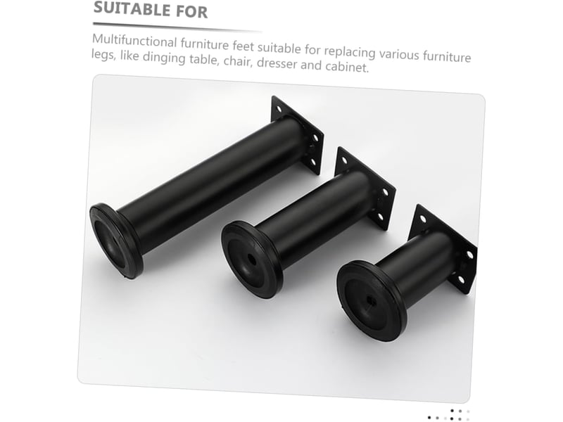  4pièces meubles réglables pour tables basses lits ou commodes supports de canapés interchangeables avec base plate pour stabilité  - Conforama E