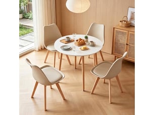 Ensemble table rond(e)  4 chaise(s)  <strong></strong> <strong></strong> 