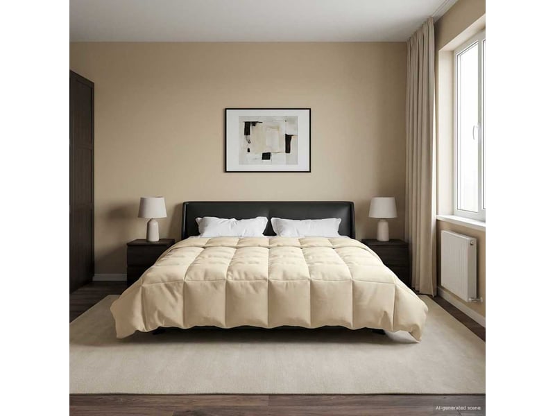  Duvet - couette complet toute l'année 200 x 200 cm 4 saisons crème  - Conforama D