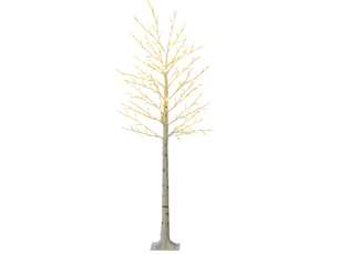 Bouleau artificiel lumineux 21,5x21,5x180 cm 180 led blanc