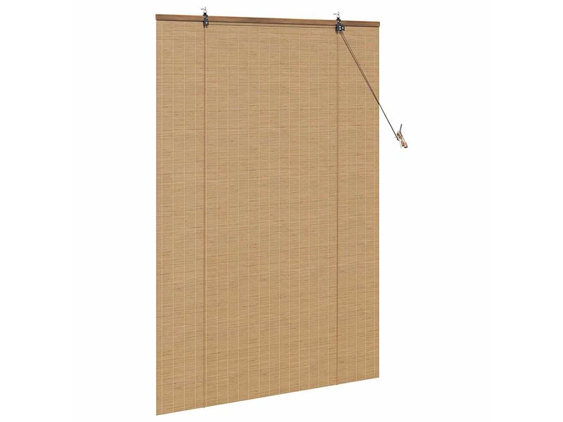 Store enrouleur - rideau enrouleur marron 120 x 160 cm bambou - Conforama D