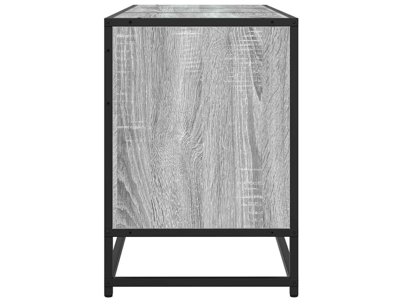  Meuble tv - banc tv - meuble de rangement sonoma gris 150x35x41 cm bois d'ingénierie et métal  - Conforama E