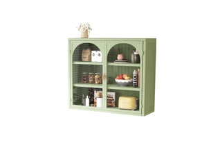 Vitrine coloris vert 3 étagère(s) OKMYHOME - 70 cmx60 cm