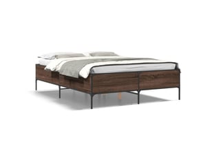 Lit 2 places 135x190 cm    coloris marron