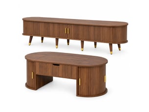 Meuble tv coloris bois foncé 175 cm   
