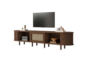 Meuble tv coloris bois foncé    