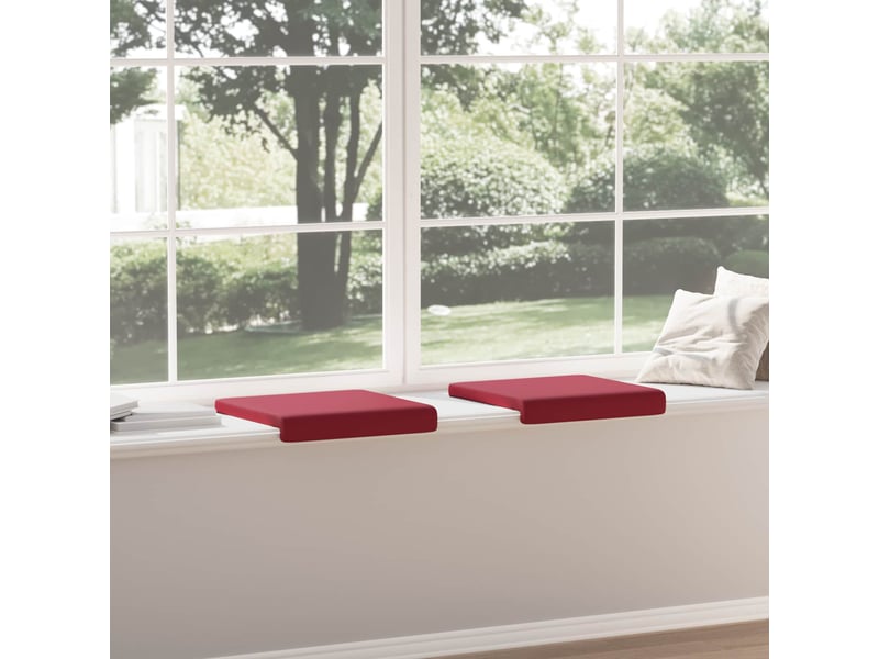  Lot de 2 coussins de banc, coussins d'assise, coussins pour chaisecanapé simili cuir bordeaux profondeur 35 cm cf52487  - Conforama D