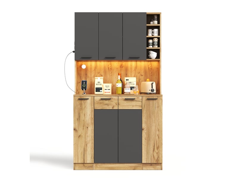 Colonne de cuisine, 100x40x180 cm, bicolore cao-N635P4590969798N-conf-NEW - Conforama A