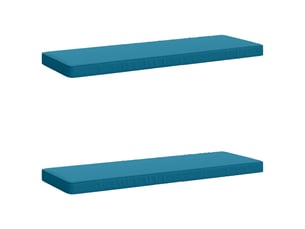 Lot de 2 coussins de banc, coussins d'assise vught 100 % polyester bleu clair cf57858
