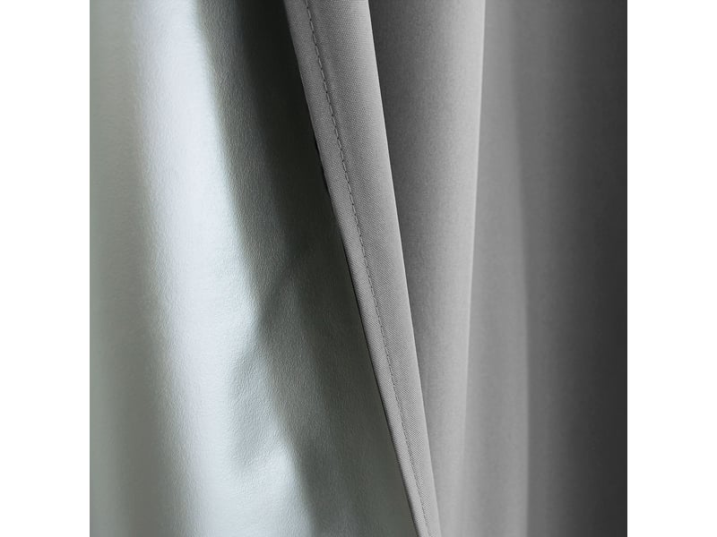 Rideaux occultant thermique, gris clair, 140x240 cm, lot de 2, avec œillets, collection oxford, cmadeco - gris LOT2-H2055GRCR135240 - Conforama D