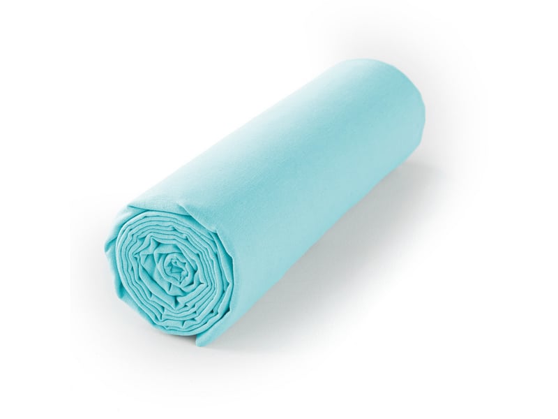  Drap housse 160x200+35 cm lin métis aqua PD25535 - Conforama A