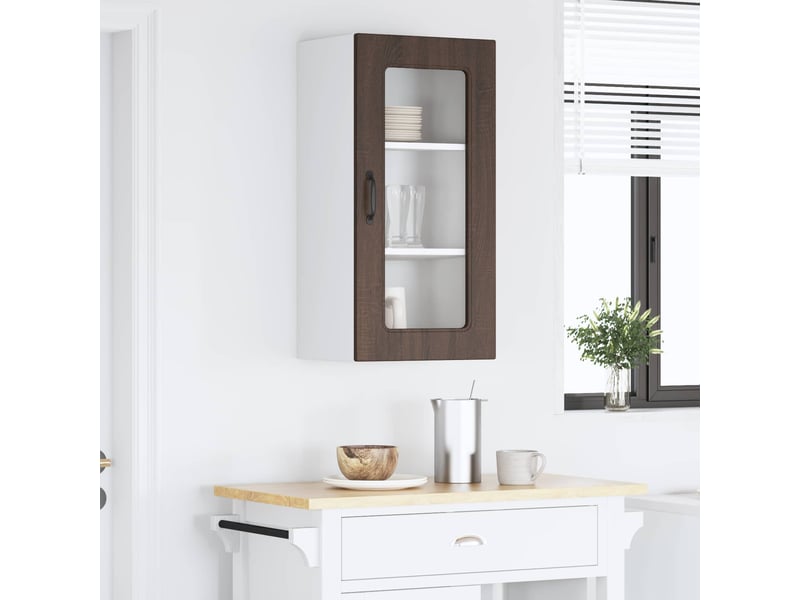  Meuble mural de cuisine | armoire de cuisine chêne brun 40x31x80cm shl3327  - Conforama D
