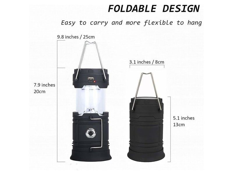  Fonction d'éclairage de camping led lampe de charge étanche pour l'extérieur lampe de camping de charge usb portable, étanche  - Conforama E
