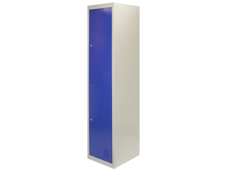  Casiers métalliques bleu &amp; gris 2 portes verrouillable pour ecole, vestiaire, salle de sport, atelier [clés &amp; aimants inclus] - facile à monter 23977 - Conforama C