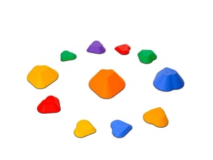 Pierres d'équilibre enfant 42 x 39 x 20 cm – multicolores – 11 pièces empilables antidérapantes