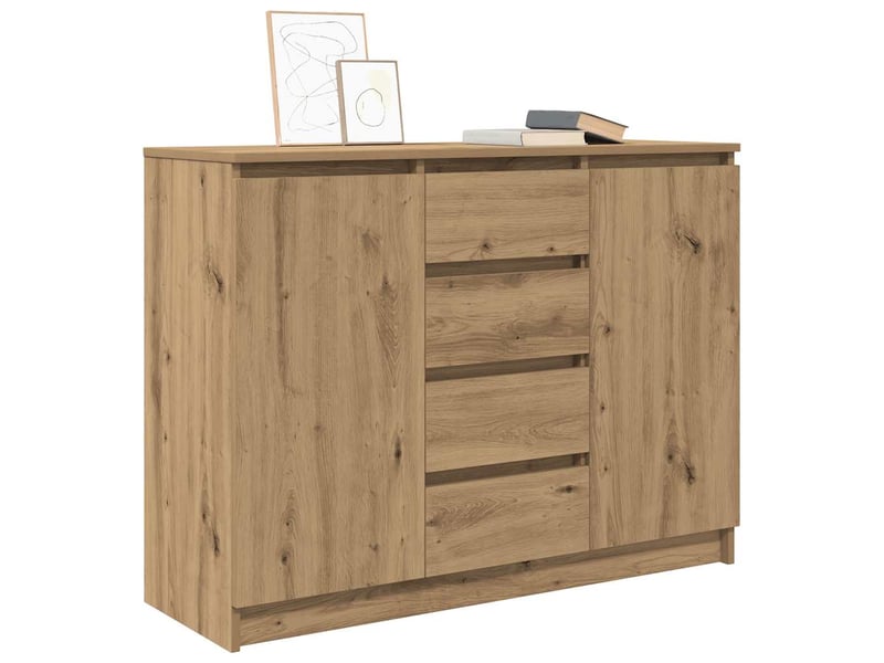  Buffet - bahut - meuble de rangement et tiroirs chêne artisanal 100,5x35x76cm bois ingénierie  - Conforama D
