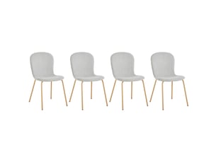 Lot de 4 chaises en tissu JINAD