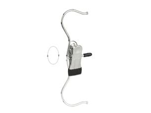 Lot de 20 pinces à linge supports rotatifs pratiques rangement placard 10,5 x 5 x 2 cm en fer chromé noir 13_0003691