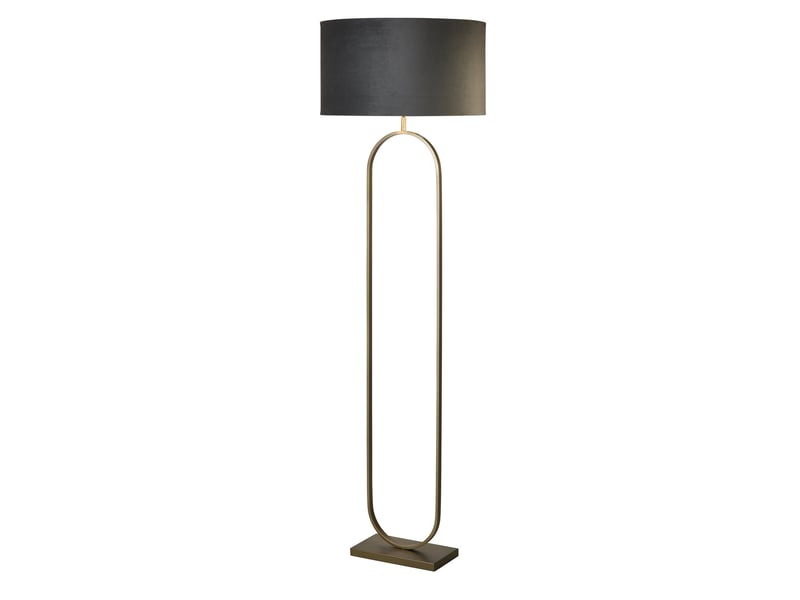  Searchlight modish lampadaire en bronze, abat-jour gris foncé, 1 x e27  - Conforama C