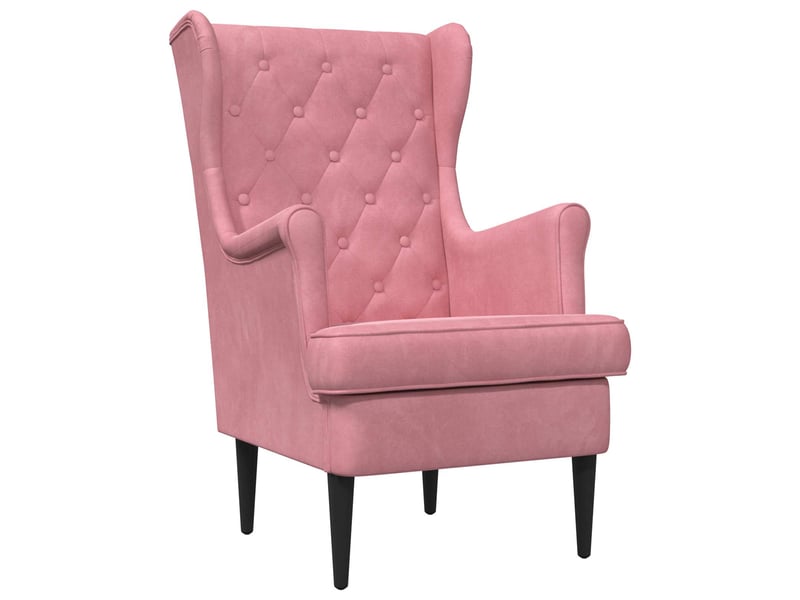  Vidaxl fauteuil rose velours  - Conforama A