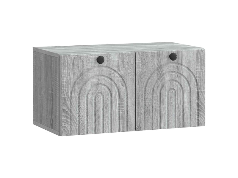  Meuble tv - banc tv - meuble de rangement mural sonoma gris 59,5 x 31 x 30 cm bois d'ingénierie  - Conforama A
