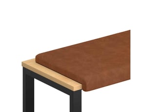 Coussin de banc, coussin d'assise, coussin de canapé simili cuir marron profondeur 35 cm cf52920