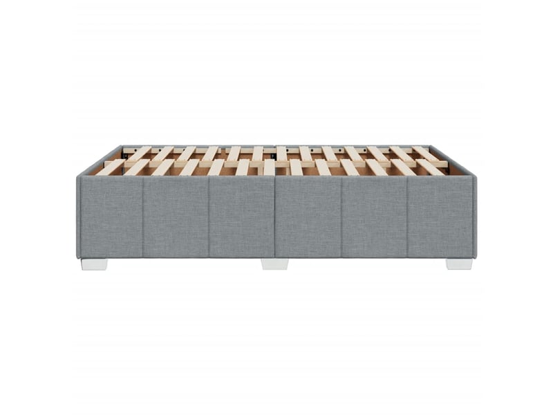  Lit double- lit adulte -  cadre de lit sans matelas gris clair 120x190 cm tissu  - Conforama D