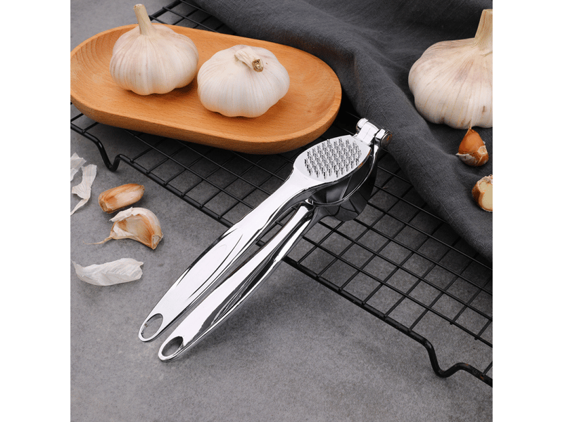 Presse-ail en acier inoxydable nouvellement conçu, couleur transfrontalière, presse-ail en métal, ustensiles de cuisine - Conforama B