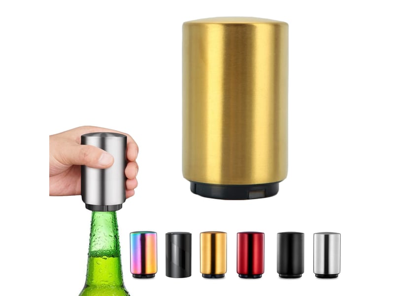 Décapsuleur magnétique en acier inoxydable avec aimant, gadget de cuisine pour homme, cadeau de noël, fête des pères - Conforama A