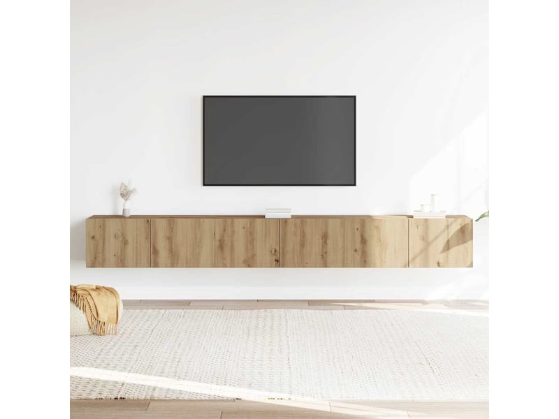  Ensemble de meuble tv - banc tv - meuble de rangement mural 3 pcs chêne artisanal  - Conforama C