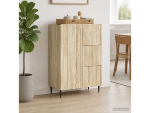 Buffet - bahut - meuble de rangement chêne sonoma 66 x 34,5 x 91,5 cm bois d'ingénierie