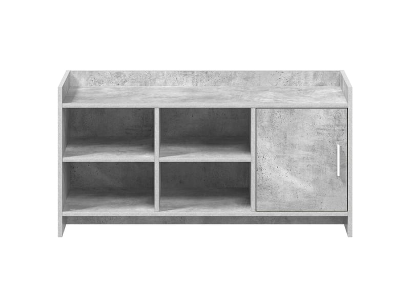  Meuble à chaussure, cabinet à chaussures avec porte gris béton 100x39,5x51 cm  - Conforama E