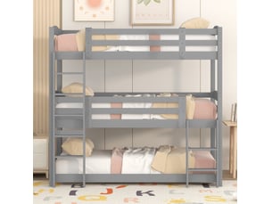 Lit superposé 90x200 cm <strong>MODENUIT </strong> <strong></strong> coloris gris