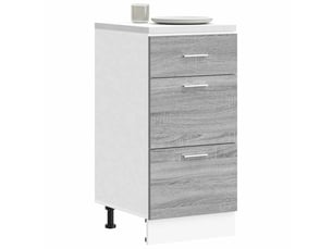 Meuble de rangement, meuble bas de cuisine gris sonoma 40x46x81,5cm bois d'ingénierie