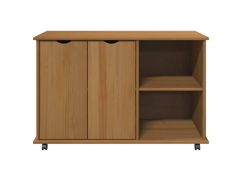  Caisson roulant de bureau avec roue marron miel 100 x 39 x 65,5 cm  - Conforama E