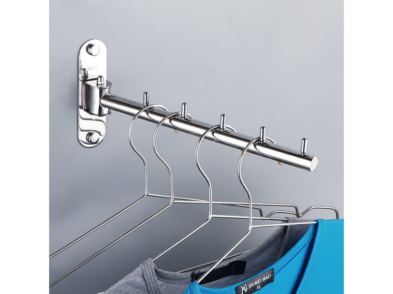  Crochets muraux mural pour vêtements cintre à vêtements en acier inoxydable avec bras pivotant étendoir cintre à vêtements suspendu, gris  - Conforama C
