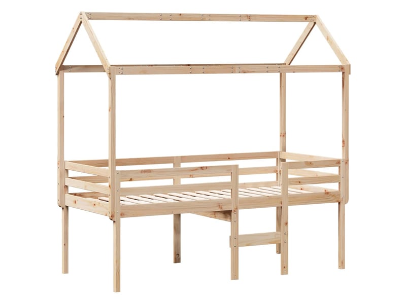  Lit simple- lit adulte -  lit haut sans matelas 80x200 cm bois de pin massif  - Conforama B