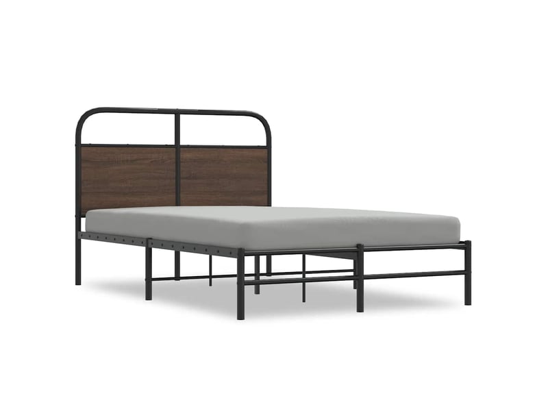  Lit double- lit adulte -  cadre de lit sans matelas 120x190 cm chêne marron  - Conforama A