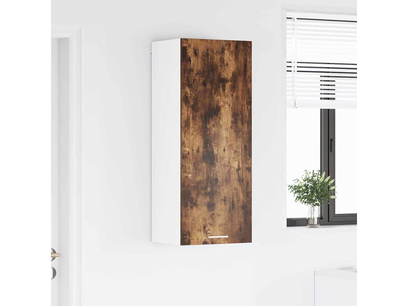  Meuble de rangement, armoire suspendue chêne fumé 40x31x100cm bois d'ingénierie shl7821  - Conforama D