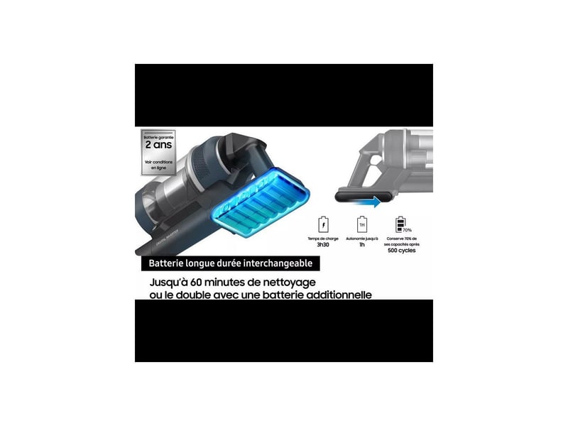  Aspirateur balai sans fil hepa 280 aw jet 95s complete 0,8 l avec station de charge AADRH94854 - Conforama E