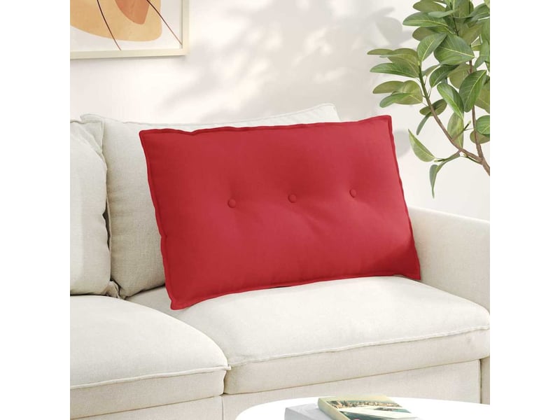 Coussin de dos, coussin de dossier rouge 80 x 19 x 50 cm tissu cf55006 - Conforama B
