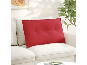 Coussin de dos, coussin de dossier rouge 80 x 19 x 50 cm tissu cf55006