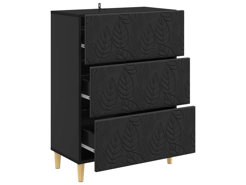  Armoire à tiroirs, rangement bureau noir 66 x 34,5 x 90 cm bois d'ingénierie shl5537  - Conforama D