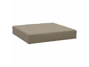 Coussin de palette, coussin de chaise, coussin de canapé taupe 60x60x6 cm tissu oxford cf55466