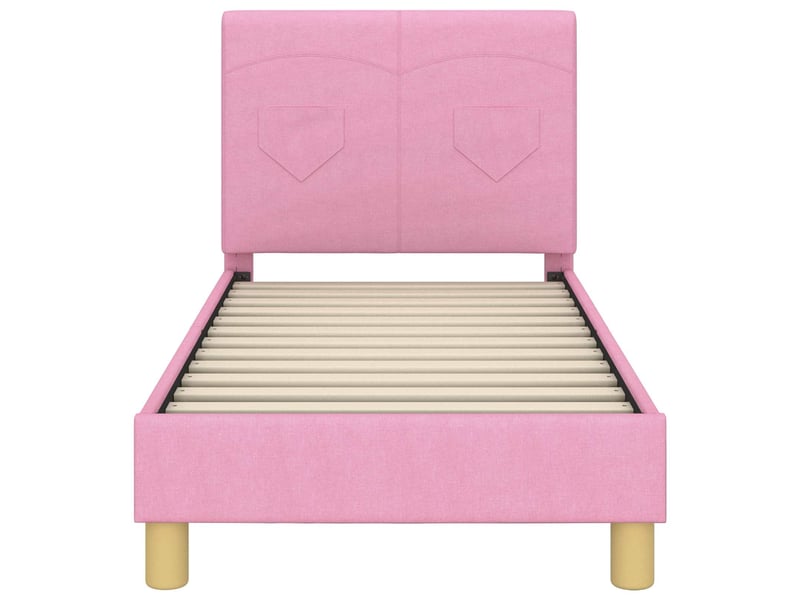  Lit simple- lit adulte -  cadre de lit pour tout-petit avec tête de lit rose 70 x 140 cm  - Conforama D