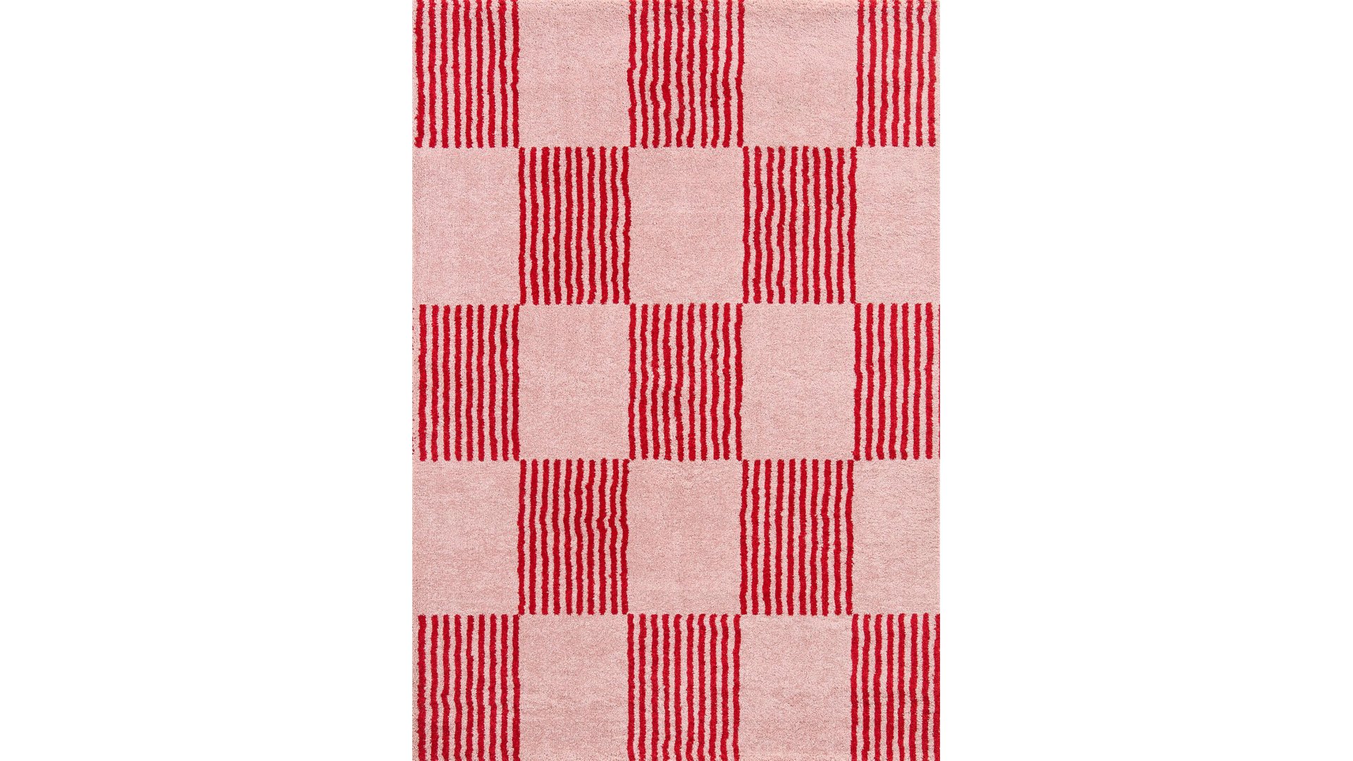 TAPIS 100X150 CM GROOVY rouge Conforama